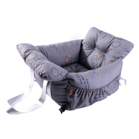 HKM-478099 Portable Outdoor Cat and Dog Safety Kennel in Khaki and Graffiti Gray, Filled with PP Cotton, 50x50x30cm