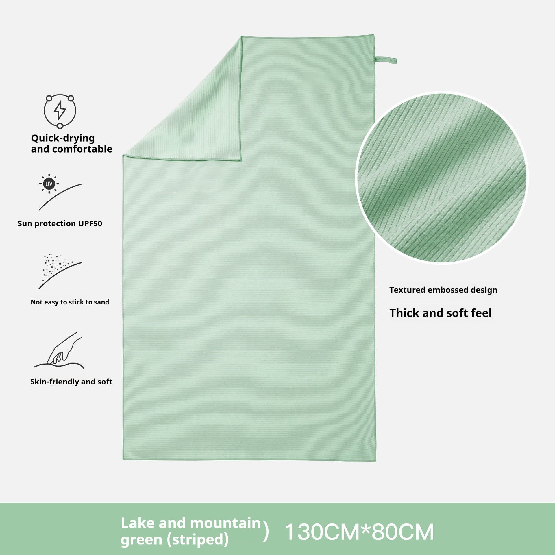HKM-478227 Quick-Drying Pure Cotton Bath and Beach Towel for Children and Women