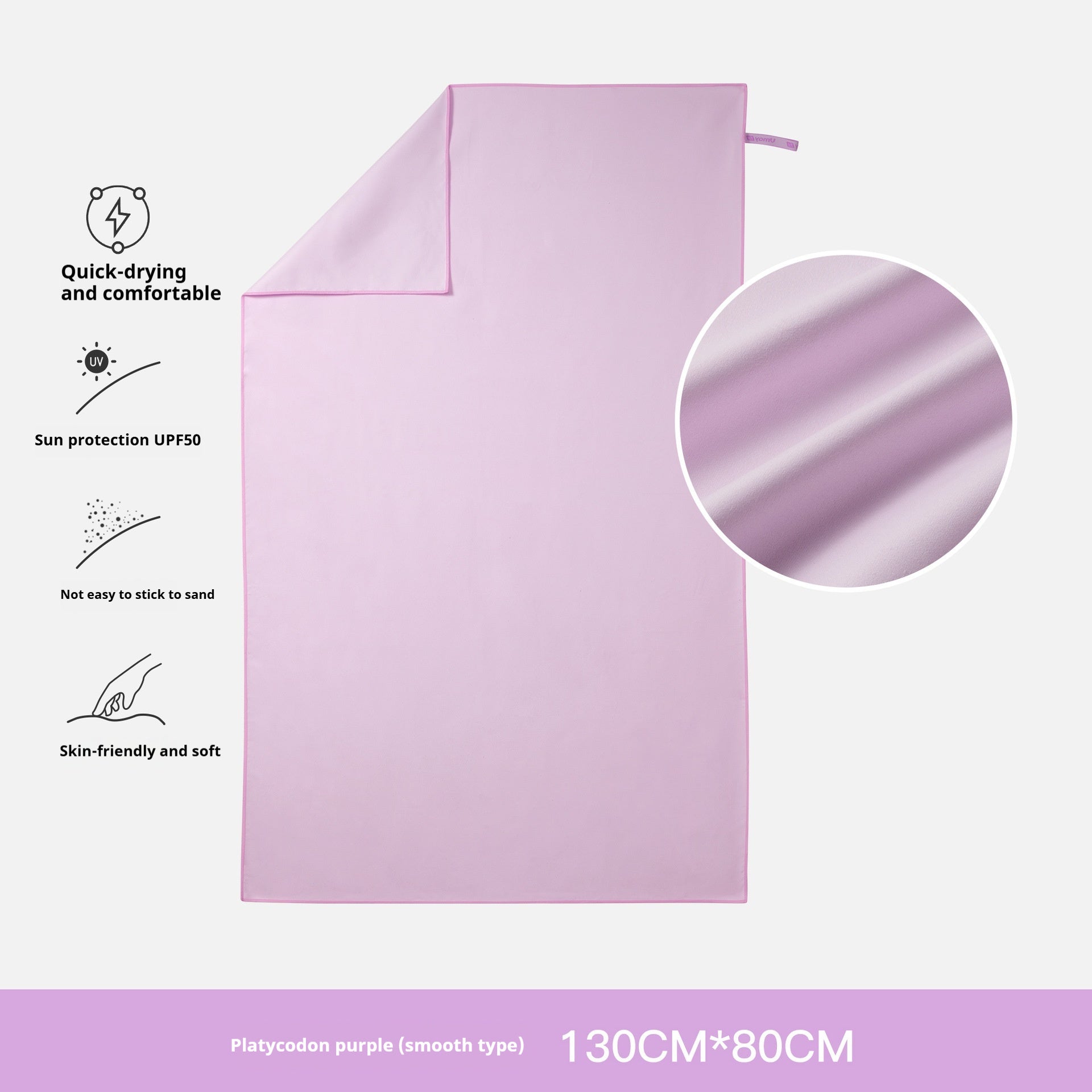 HKM-478227 Quick-Drying Pure Cotton Bath and Beach Towel for Children and Women