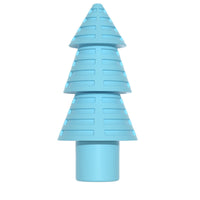 HKM-478291 Christmas Tree TPR Chew Toy for Pets - Medium in Gentle Blue, Cherry Blossom Pink, Avocado Green