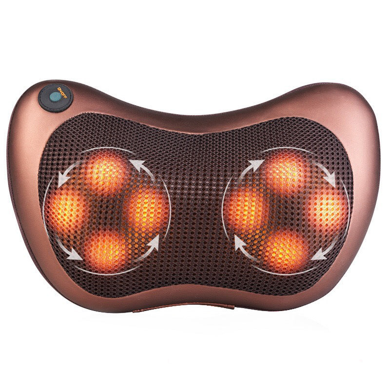 HKM-478355 Double-Turn Massage Pillow with Infrared Therapy for Neck, Back, Waist, and Legs