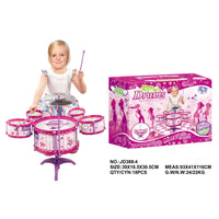 HKM-478547 Kids Modern Design Jazz Drum Set with Stool - Educational Musical Toy for Children