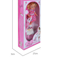 HKM-478611 14-Inch Vinyl Baby Doll Toy for Girls - Mini Stroller Playset, Ideal for Ages 2-7