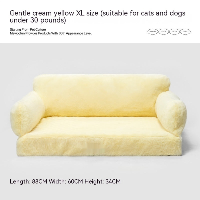 HKM-478611 Universal Winter Soft Cat Nest Removable Washable Pet Sofa in Various Colors