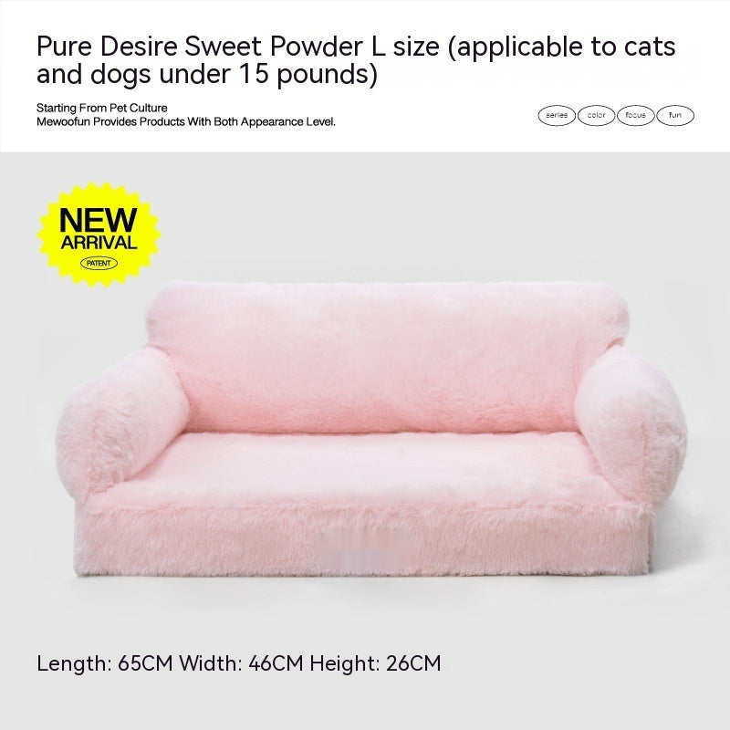 HKM-478611 Universal Winter Soft Cat Nest Removable Washable Pet Sofa in Various Colors