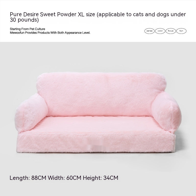 HKM-478611 Universal Winter Soft Cat Nest Removable Washable Pet Sofa in Various Colors