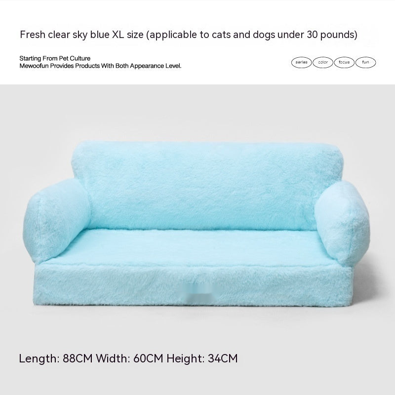 HKM-478611 Universal Winter Soft Cat Nest Removable Washable Pet Sofa in Various Colors