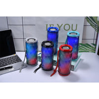 HKM-478675 Portable Bluetooth Speaker with Subwoofer, TF Card & FM Radio, 10M Wireless Range, Multi-Colored LED Lights