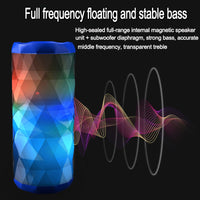 HKM-478675 Portable Bluetooth Speaker with Subwoofer, TF Card & FM Radio, 10M Wireless Range, Multi-Colored LED Lights