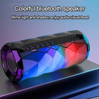 HKM-478675 Portable Bluetooth Speaker with Subwoofer, TF Card & FM Radio, 10M Wireless Range, Multi-Colored LED Lights