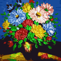 HKM-478739 Digital Oil Painting of Elegant Floral Arrangements in Canvas - Multi-Color Options Available