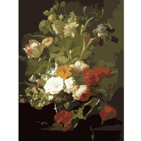 HKM-478739 Digital Oil Painting of Elegant Floral Arrangements in Canvas - Multi-Color Options Available