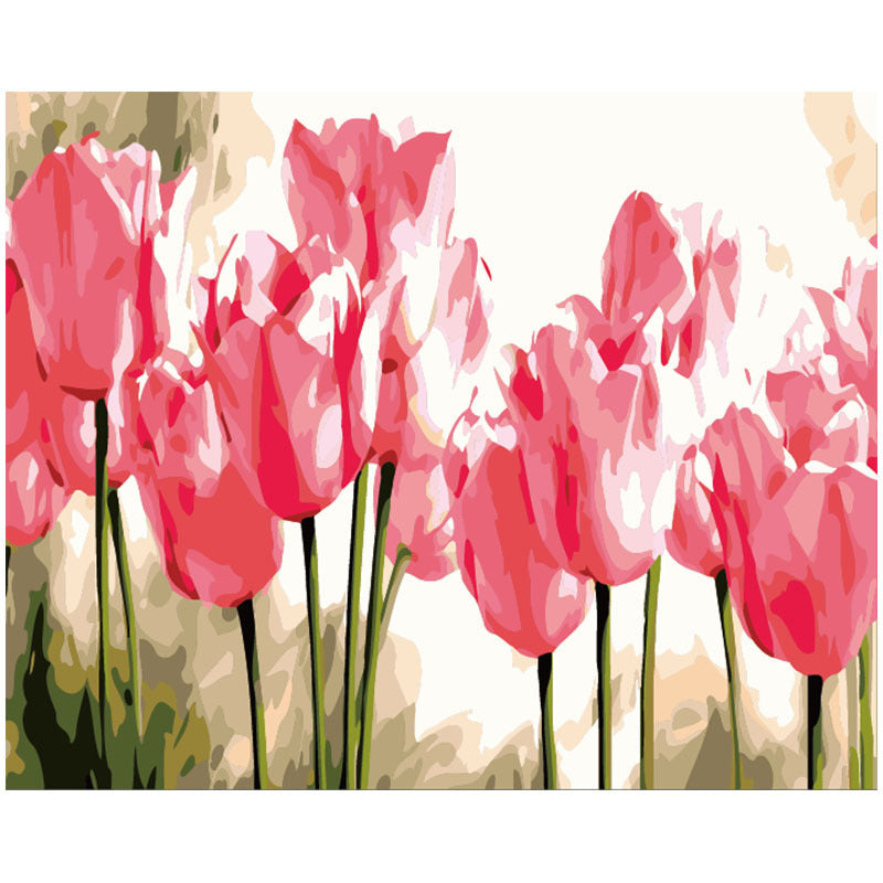 HKM-478739 Digital Oil Painting of Elegant Floral Arrangements in Canvas - Multi-Color Options Available