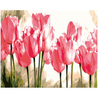 HKM-478739 Digital Oil Painting of Elegant Floral Arrangements in Canvas - Multi-Color Options Available