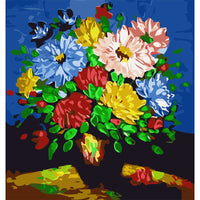 HKM-478739 Digital Oil Painting of Elegant Floral Arrangements in Canvas - Multi-Color Options Available