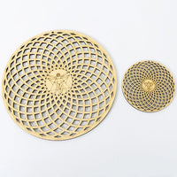 HKM-478803 Sacred Geometry Basswood Wall Pendant - Elegant Abstract Home Decor