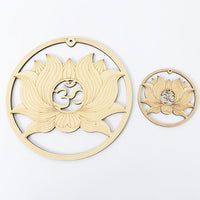 HKM-478803 Sacred Geometry Basswood Wall Pendant - Elegant Abstract Home Decor