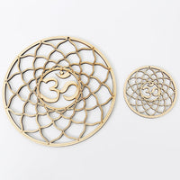 HKM-478803 Sacred Geometry Basswood Wall Pendant - Elegant Abstract Home Decor