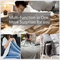 HKM-478803 Soft and Warm Unicorn-Themed Sherpa Fleece Blanket for Sofa, Office Naps, and Camping
