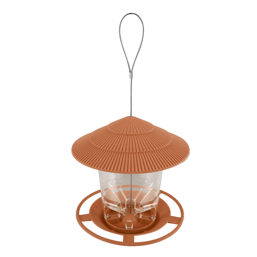 HKM-479059 Hanging Metal Bird Feeder with Hexagonal Design for Garden and Patio Use