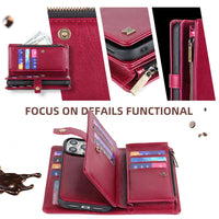 HKM-479059 Premium Multifunctional Leather Case for iPhone with Shock-Absorbing and Magnetic Features