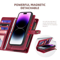 HKM-479059 Premium Multifunctional Leather Case for iPhone with Shock-Absorbing and Magnetic Features