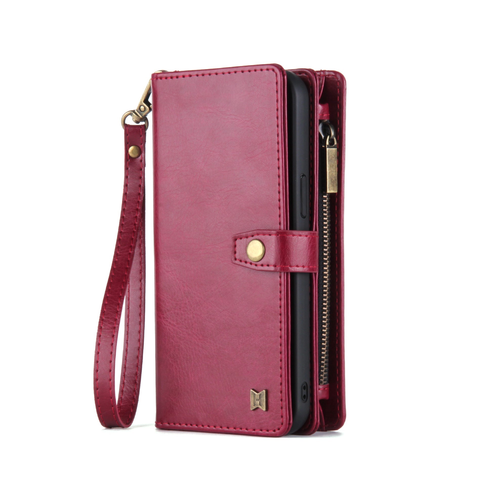 HKM-479059 Premium Multifunctional Leather Case for iPhone with Shock-Absorbing and Magnetic Features