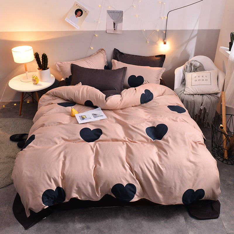 HKM-479123 Cartoon Pattern Polyester Duvet Cover Set with Pillowcases - Available in Multiple Designs