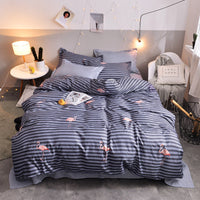 HKM-479123 Cartoon Pattern Polyester Duvet Cover Set with Pillowcases - Available in Multiple Designs