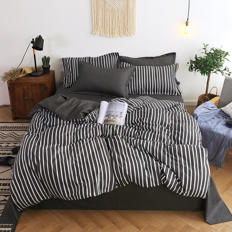 HKM-479123 Cartoon Pattern Polyester Duvet Cover Set with Pillowcases - Available in Multiple Designs