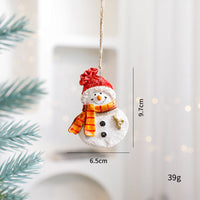 HKM-479251 Charming Resin Christmas Pendant - Elderly Snowman & Gingerbread Man Characters