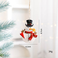 HKM-479251 Charming Resin Christmas Pendant - Elderly Snowman & Gingerbread Man Characters
