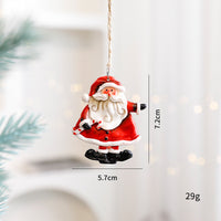 HKM-479251 Charming Resin Christmas Pendant - Elderly Snowman & Gingerbread Man Characters