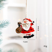 HKM-479251 Charming Resin Christmas Pendant - Elderly Snowman & Gingerbread Man Characters