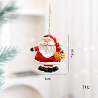 HKM-479251 Charming Resin Christmas Pendant - Elderly Snowman & Gingerbread Man Characters