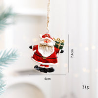 HKM-479251 Charming Resin Christmas Pendant - Elderly Snowman & Gingerbread Man Characters