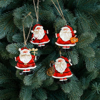HKM-479251 Charming Resin Christmas Pendant - Elderly Snowman & Gingerbread Man Characters