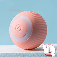 HKM-479315 USB Rechargeable Electric Gravity Rolling Ball Cat Toy - Silicone Teaser in Blue and Pink