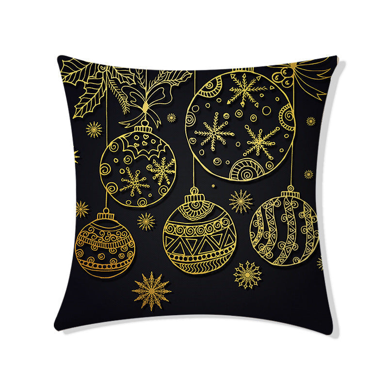 HKM-479507 Christmas-Themed Nordic Cushion Cover with Digital Printing - 45x45cm Pillowcase