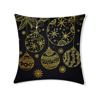 HKM-479507 Christmas-Themed Nordic Cushion Cover with Digital Printing - 45x45cm Pillowcase