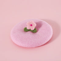 HKM-479635 Wool Felt Flower Hat for Pets - Red, Yellow, Pink, White Options