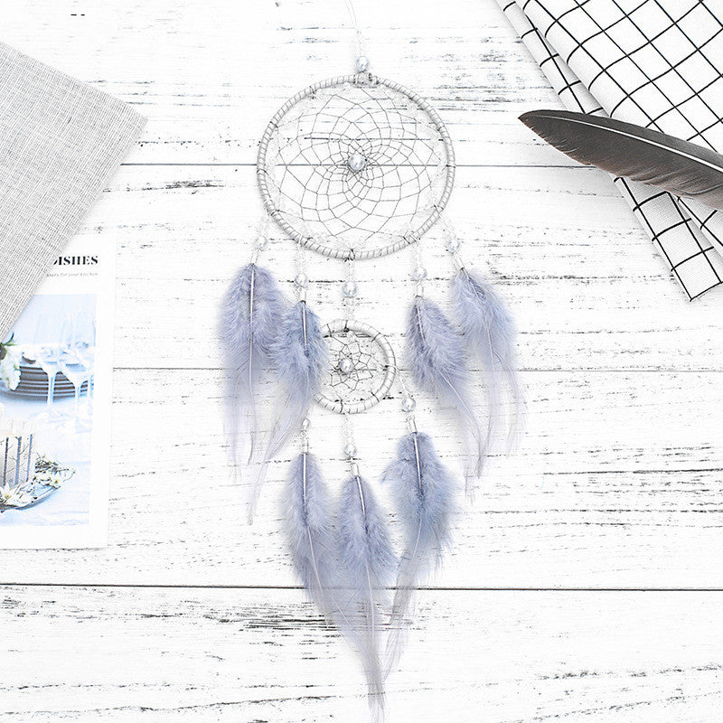 HKM-479891 Starry Sky Hand Woven Dream Catcher with Modern Simple Design, 11cm Net Circle, Length 46cm