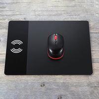 HKM-480019 Aluminum Alloy Wireless Charger Mouse Pad with Non-Slip Base and Protection Features
