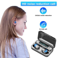 HKM-480019 Bluetooth 5.0 Stereo Earplugs with Call Function and Voice Control