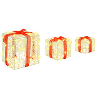 HKM-480083 Modern Warm White LED Gift Box Decoration with 60 Lights - Indoor/Outdoor Use, Remote Control, Compact Design