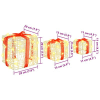 HKM-480083 Modern Warm White LED Gift Box Decoration with 60 Lights - Indoor/Outdoor Use, Remote Control, Compact Design