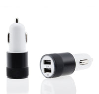 HKM-480147 Dual USB Aluminum Alloy Car Charger - 2.1A Output | Compatible with Tablets and Power Banks