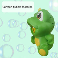 HKM-480211 5-Hole Electric Bubble Maker Push Walker Toy for Kids - Fun Dinosaur Soap Blower