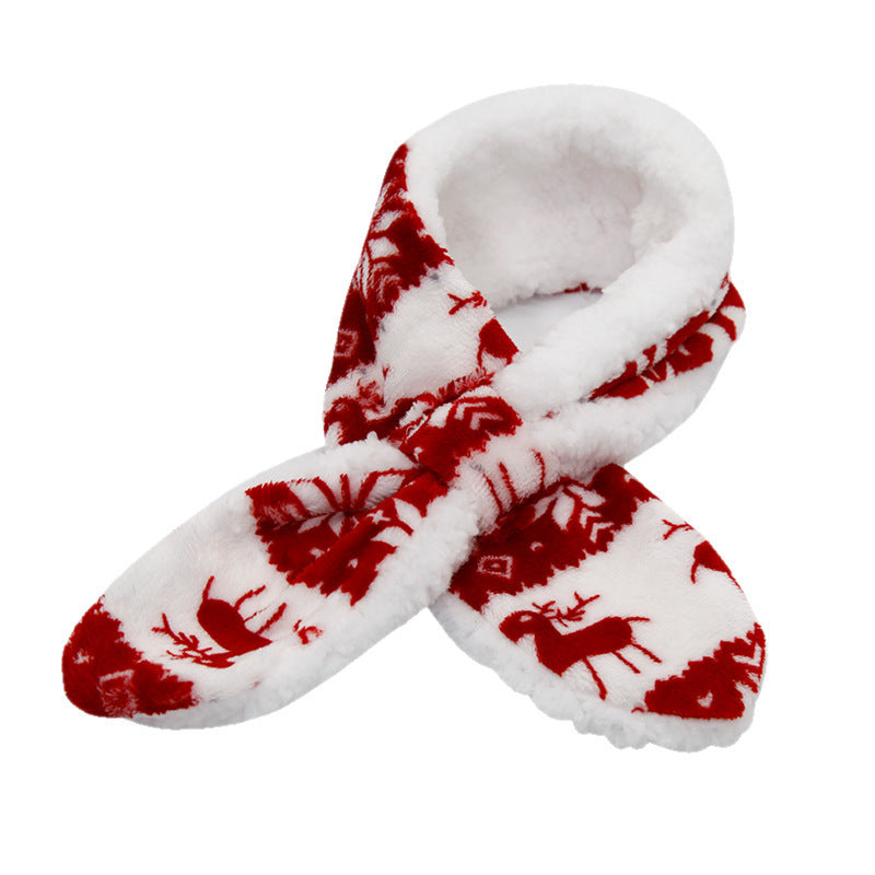 HKM-480211 Cozy Plush Christmas Pet Scarf in Multiple Patterns and Sizes