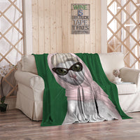 HKM-480275 Flannel Blanket with Cartoon Anime Print - Soft Polyester Fiber for Air Conditioning and Comfort